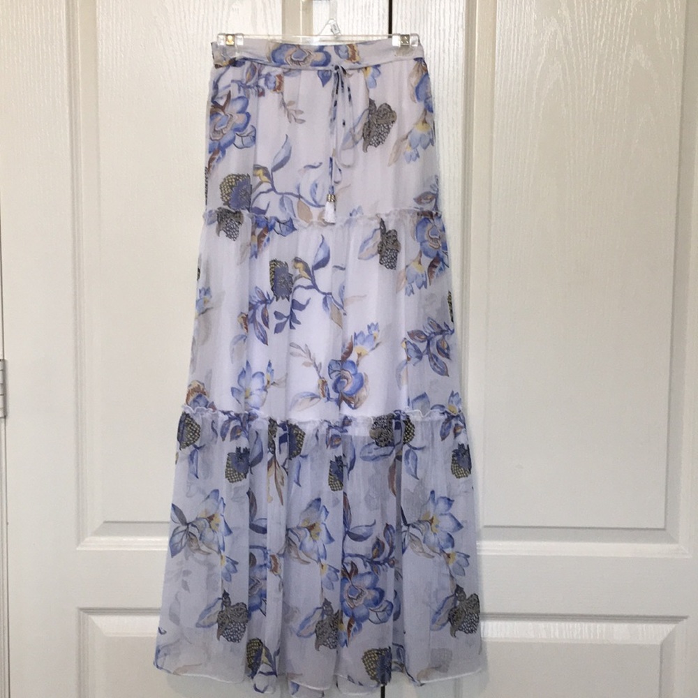 White House Black Market XS floral maxi skirt NWT